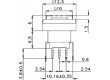 Mikrospínač 1-polohové DPDT 0,1A/30VDC THT LED modrá 1,5N