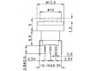 Mikrospínač 1-polohové DPDT 0,1A/30VDC THT LED   1,5N