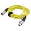 Kabel XLR vidlice 3pin,XLR zásuvka 3pin 3m žlutá 0,25mm2