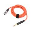 Kabel Jack 6,3mm 2pin zástrčka,XLR zásuvka 3pin 3m oranžová