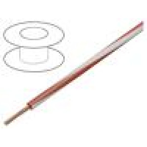 Vodič H07V2-K lanko Cu 1,5mm2 16AWG PVC červeno-bílá Třída: 5