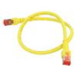 Patch cord S/FTP 6 lanko Cu LSZH žlutá 0,5m 27AWG