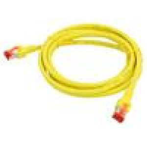 Patch cord S/FTP 6 lanko Cu LSZH žlutá 2m 27AWG