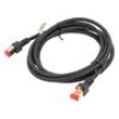 Patch cord S/FTP 6 lanko Cu LSZH černá 2m 27AWG