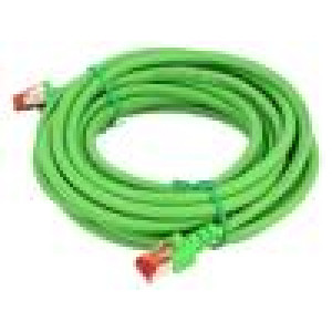 Patch cord S/FTP 6 lanko Cu LSZH zelená 10m 27AWG