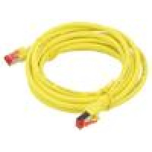 Patch cord S/FTP 6 lanko Cu LSZH žlutá 3m 27AWG