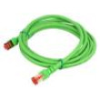 Patch cord S/FTP 6 lanko Cu LSZH zelená 2m 27AWG