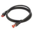 Patch cord S/FTP 6 lanko Cu LSZH černá 1m 27AWG