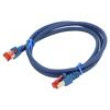 Patch cord S/FTP 6 lanko Cu LSZH modrá 1m 27AWG