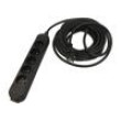 Prodlužovací síťový kabel Zásuvky: 5 guma černá 3x2,5mm2 3m