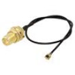 Cable 0.15m IPEX female angled,SMA socket black