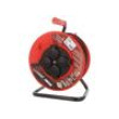Prodlužovací síťový kabel bubnový Zásuvky: 4 guma černá 30m
