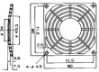 Mřížka 80x80mm Mat plast upevnění šroubem