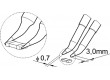 Hrot zahnutý kužel 0,7x3mm pro mikrotermokleště JBC-PA-A