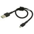 Kabel USB 2.0 USB A vidlice,USB B micro vidlice 0,3m černá