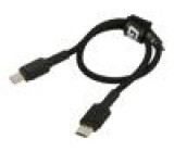 Kabel USB 2.0 USB C vidlice,z obou stran 0,3m černá 480Mbps