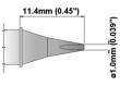 Hrot plochý 1mm 325-358°C Podobné typy S60CH010