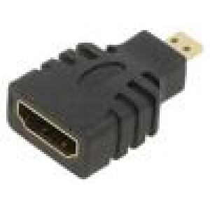 Adaptér HDMI zásuvka,micro HDMI zástrčka černá