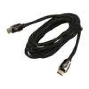 Kabel HDMI 1.4 HDMI vidlice,z obou stran textilní 3m černá