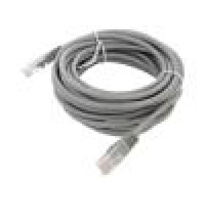 Patch cord U/UTP 5e CCA šedá 5m RJ45 vidlice,z obou stran