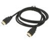 Kabel HDMI 1.4 HDMI vidlice,z obou stran 1,5m černá 30AWG