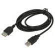 Kabel USB 2.0 USB A zásuvka,USB A vidlice 1,8m černá Žíla: Cu