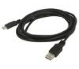 Kabel USB 3.0 USB A vidlice,USB C vidlice 1m černá