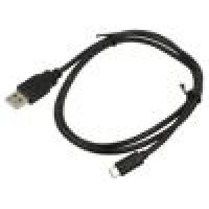 Kabel USB 2.0 USB A vidlice,USB B micro vidlice 1m černá