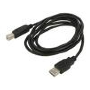 Kabel USB 2.0 USB A vidlice,USB B vidlice 5m černá Žíla: Cu