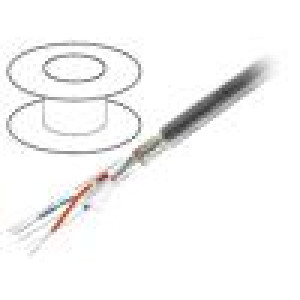 Vodič RS485 2x2x24AWG lanko Cu PVC šedá 305m CPR: Eca 300V