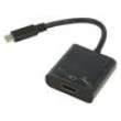 Adaptér HDMI 1.4 HDMI zásuvka,USB C vidlice 0,15m černá