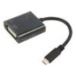 Adaptér DVI-I (24+5) zásuvka,USB C vidlice 0,15m černá černá