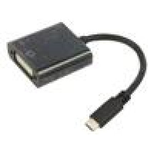 Adaptér DVI-I (24+5) zásuvka,USB C vidlice 0,15m černá