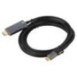 Adaptér HDMI 2.0 HDMI vidlice,USB C vidlice 1,8m černá šedá