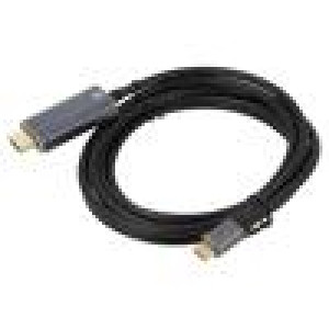 Adaptér HDMI 2.0 HDMI vidlice,USB C vidlice 1,8m černá šedá