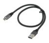 Kabel USB 3.1 USB A vidlice,USB C vidlice 0,5m černo-šedá