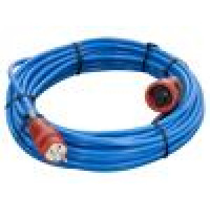 Prodlužovací síťový kabel Zásuvky: 1 PUR modrá 3x1,5mm2 20m