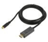 Adaptér HDMI 1.4 HDMI vidlice,USB C vidlice 1,8m černá