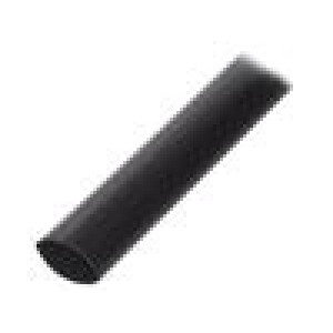 Teplem smrštitelná trubička s lepidlem 52mm L: 1m černá