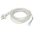 Kabel 2x1mm2 CEE 7/17 (C) vidlice,vodiče PVC 3m bílá 16A