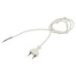 Kabel CEE 7/16 (C) vidlice,vodiče PVC 2m bílá 2x0,75mm2 2,5A