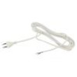 Kabel CEE 7/16 (C) vidlice,vodiče PVC 5m bílá 2x0,75mm2 2,5A