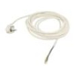 Kabel CEE 7/7 (E/F) úhlová vidlice,vodiče PVC 5m bílá 3x1mm2