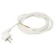 Kabel CEE 7/7 (E/F) úhlová vidlice,vodiče PVC 3m bílá 16A