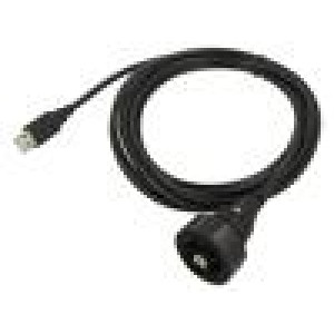 Kabel USB Buccaneer USB A vidlice,USB B vidlice 3m IP68