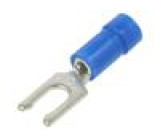 Hrot: vidličková Ø: 4mm 1,5÷2,5mm2 krimpovací na kabel modrá