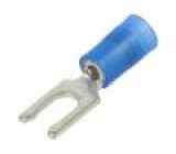 Hrot: vidličková Ø: 4mm 1,5÷2,5mm2 krimpovací na kabel modrá