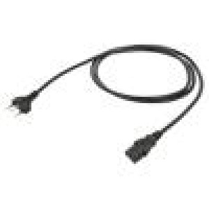 Kabel 3x1mm2 IEC C13 zásuvka,vidlice SEV-1011 (J) PVC 1,8m