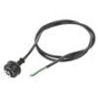 Kabel 3x1mm2 AS 3112 (I) vidlice,vodiče PVC 1,8m černá 10A