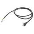 Kabel 3x14AWG NEMA 5-15 (B) vidlice,vodiče PVC 2m černá 15A
